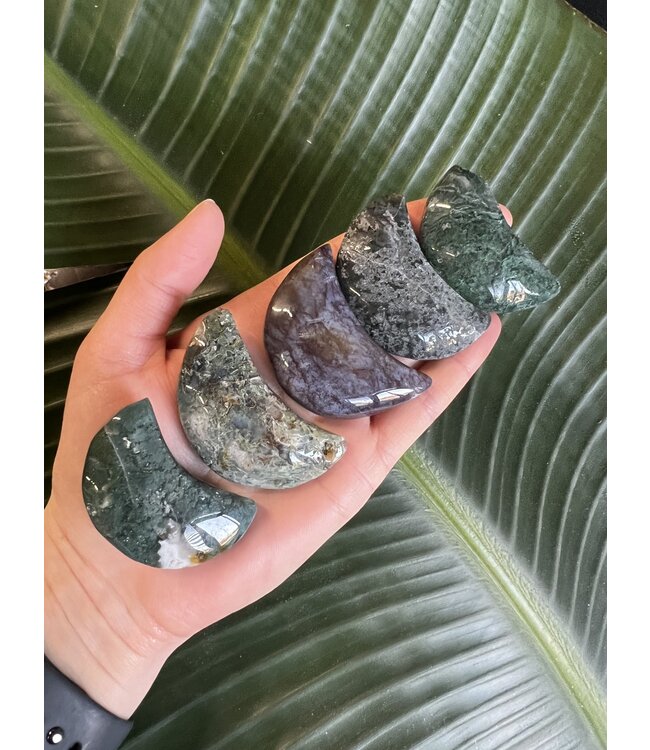 Moss Agate Moon, Size XX-Small [25-49gr]
