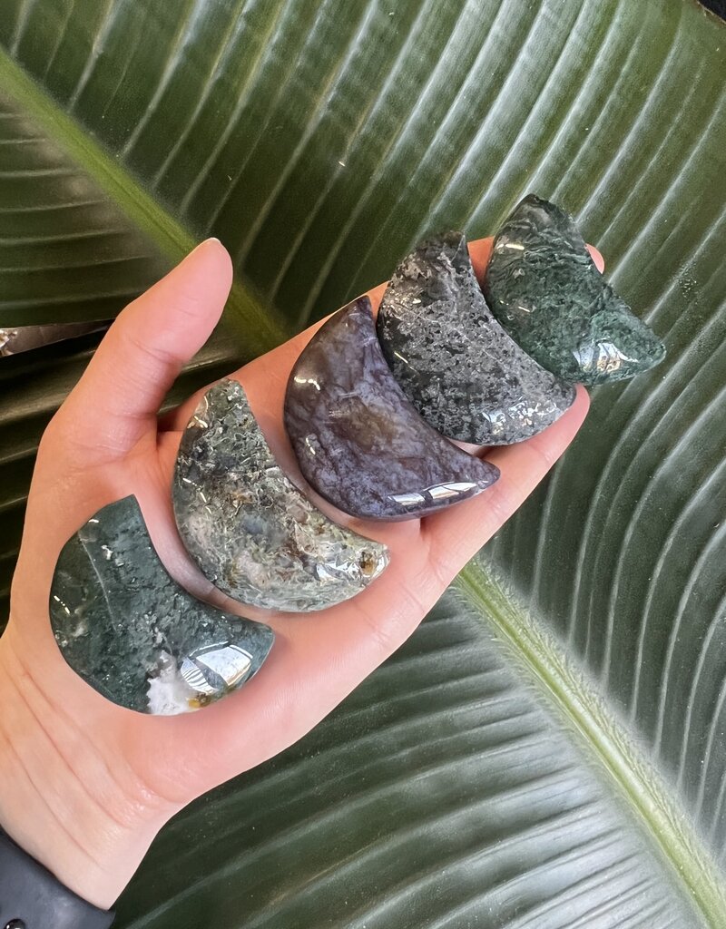 Moss Agate Moon, Size XX-Small [25-49gr]
