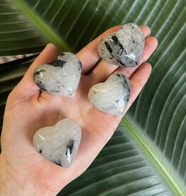 Tourmalinated Quartz Heart, Size XX-Small [25-49gr]