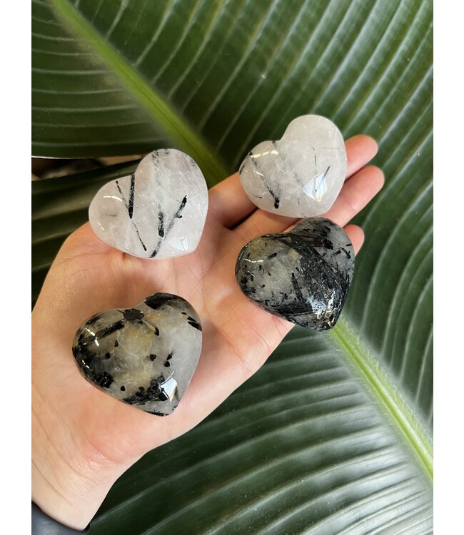 Tourmalinated Quartz Heart, Size X-Small [50-74gr]