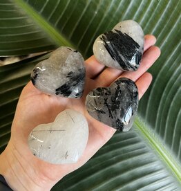 Tourmalinated Quartz Heart, Size Small [75-99gr]