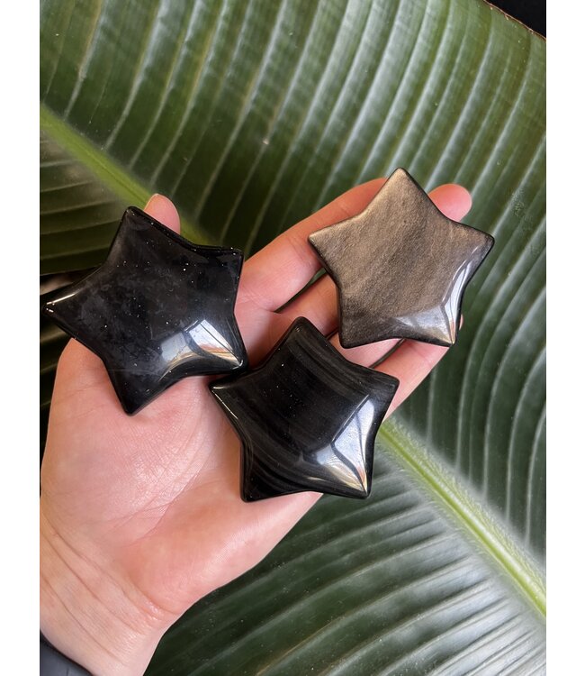 Silver Sheen Obsidian Star, Size X-Small [50-74gr]