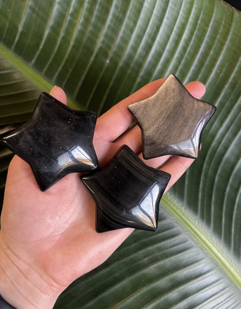 Silver Sheen Obsidian Star, Size X-Small [50-74gr]