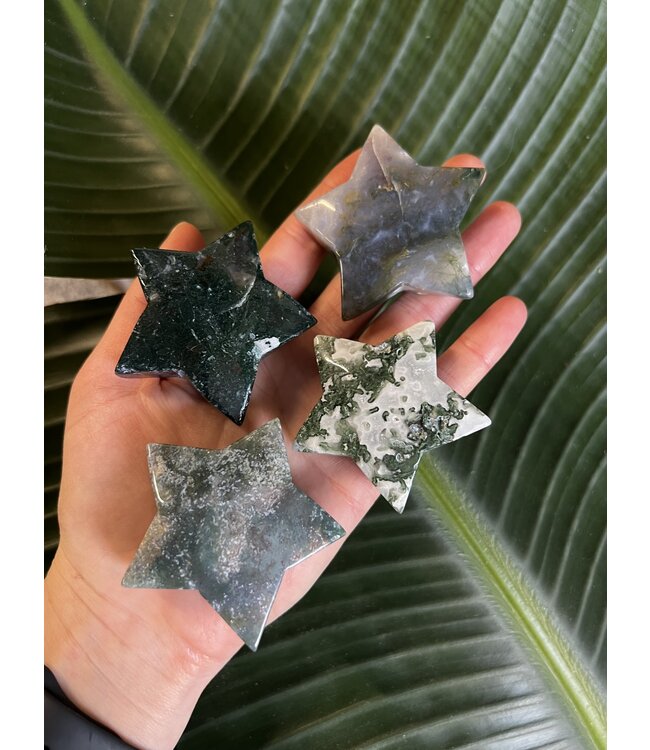 Moss Agate Star, Size Small [75-99gr]