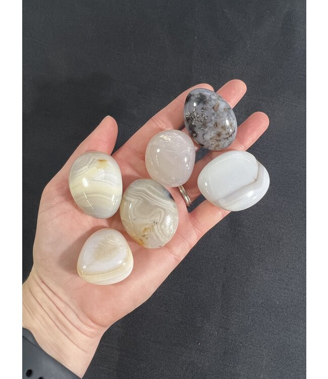 Agate Tumbled Stones, 2 sizes available, purchase individual or bulk