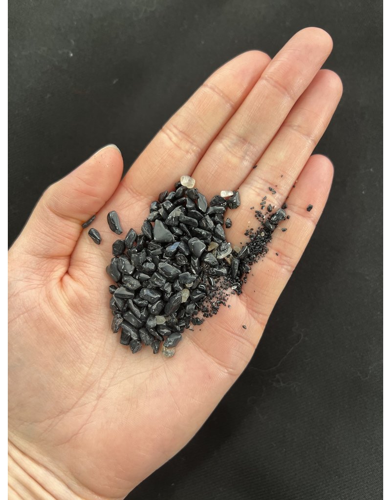 Black Tourmaline Chip Stones, Size 01 Chip