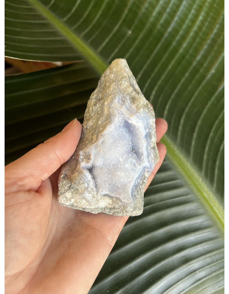 Blue Lace Agate Raw Geode #121, 286gr