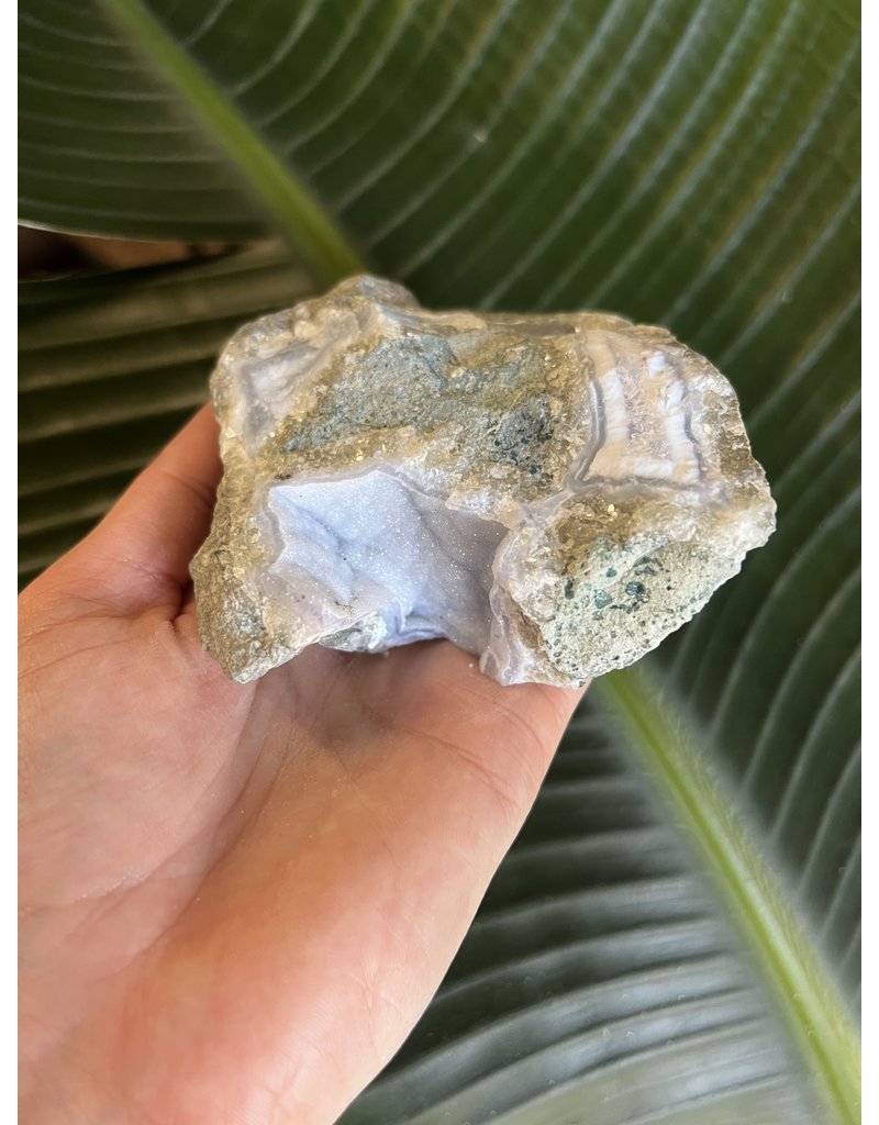 Blue Lace Agate Raw Geode #132, 468gr