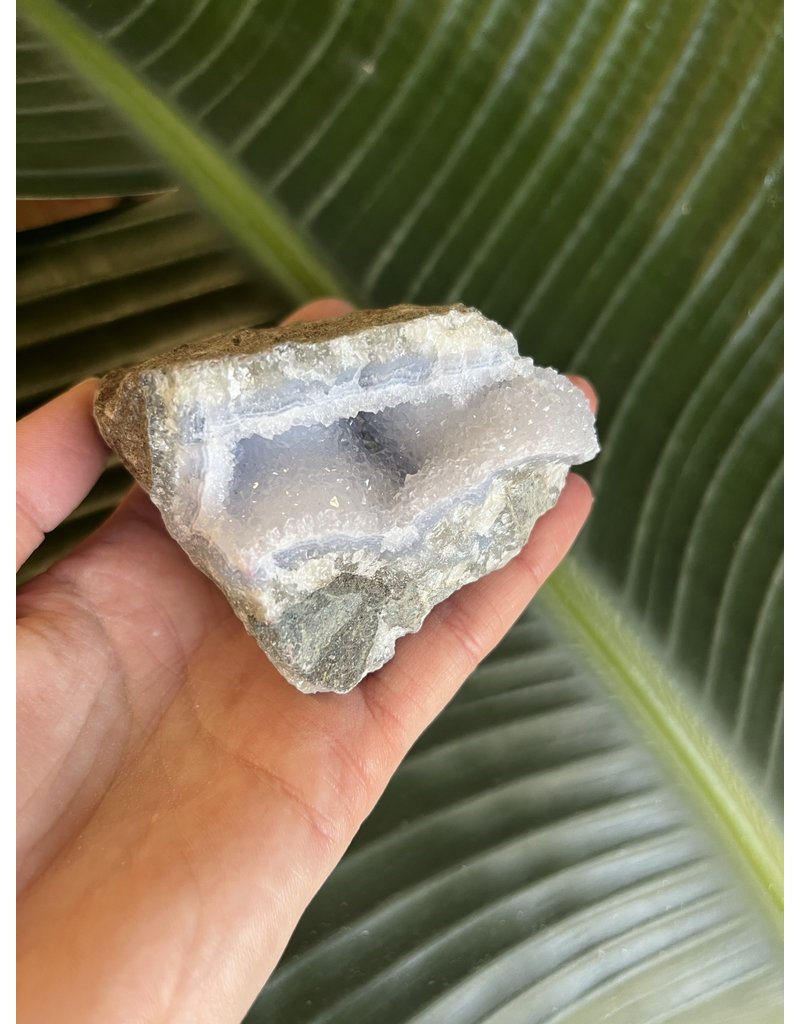 Blue Lace Agate Raw Geode #147, 324gr