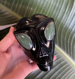 Large Black Obsidian Alien Skull #3, 918gr *disc.*