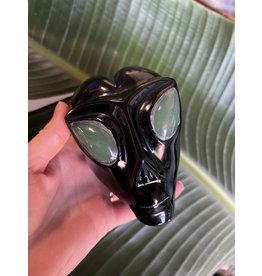 Large Black Obsidian Alien Skull #3, 918gr