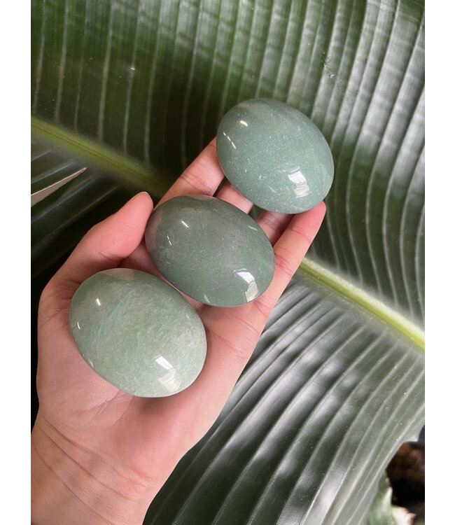Green Aventurine Palm Stone, Size Small [75-99gr] *disc.*