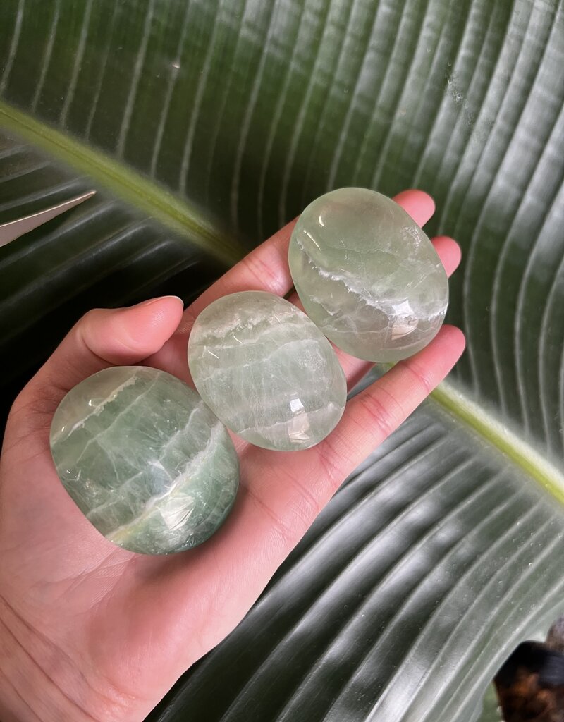 Green Fluorite Palm Stone, Size Small [75-99gr] *disc.*