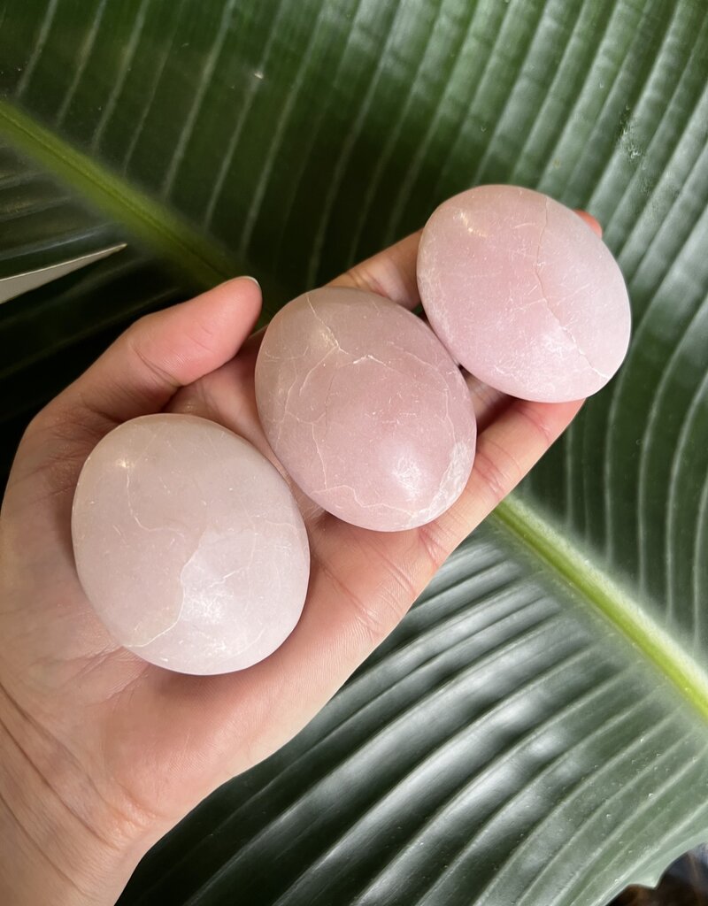 Pink Opal Palm Stone, Size Small [75-99gr]