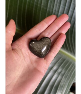 Gold Sheen Obsidian Heart, Size XX-Small [25-49gr]