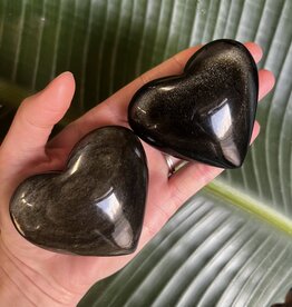 Gold Sheen Obsidian Heart, Size Large [125-149gr]