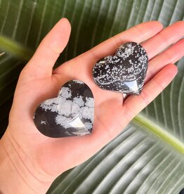 Snowflake Obsidian Heart, Size XX-Small [25-49gr]