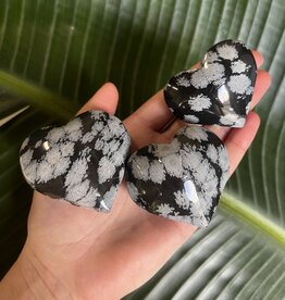 Snowflake Obsidian Heart, Size Small [75-99gr]