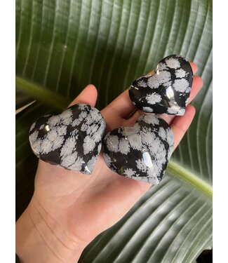 Snowflake Obsidian Heart, Size Small [75-99gr]