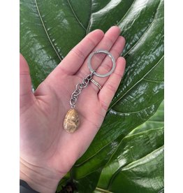 Silver Chain Natural Keychain, Crazy Lace Agate *disc.*