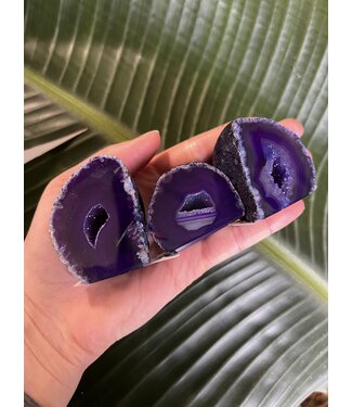 Purple Agate Geode Cut Base Size 1 [1-99gr]