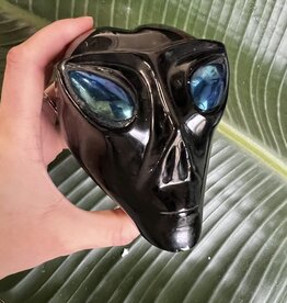 Large Black Obsidian Alien Skull #4, 960gr *disc.*