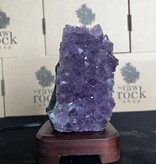 Amethyst Lamp with wood base #61, 1.308kg *disc.*