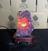 Amethyst Lamp with wood base #65, 1.526kg *disc.*