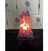 Amethyst Lamp with wood base #67, 1.282kg