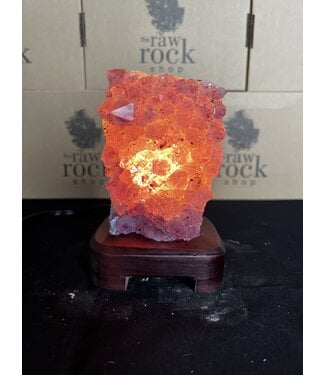Amethyst Lamp with wood base #71, 1.366kg *disc.*