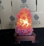 Amethyst Lamp with wood base #77, 1.084kg *disc.*