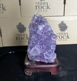 Amethyst Lamp with wood base #80, 1.284kg *disc.*