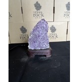 Amethyst Lamp with wood base #86, 1.134kg
