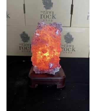 Amethyst Lamp with wood base #87, 1.496kg *disc.*