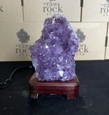 Amethyst Lamp with wood base #88, 1.512kg *disc.*