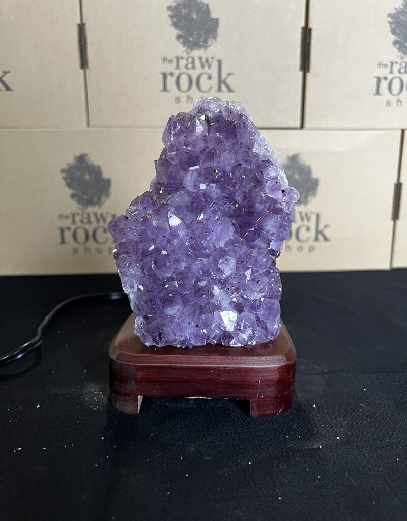 Amethyst Lamp with wood base #88, 1.512kg *disc.*
