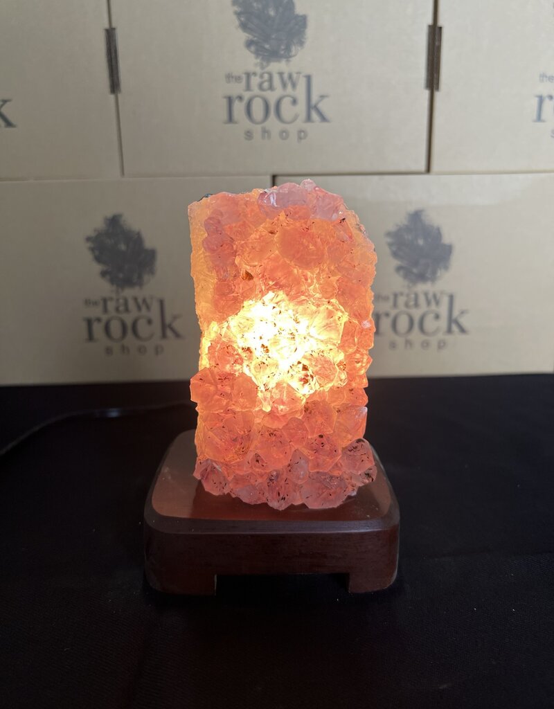 Amethyst Lamp with wood base #90, 1.098kg *disc.*