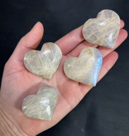 High Flash Garnierite Heart, Size XX-Small [25-49gr]