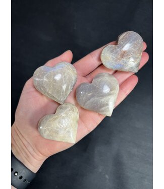 High Flash Garnierite Heart, Size X-Small [50-74gr]
