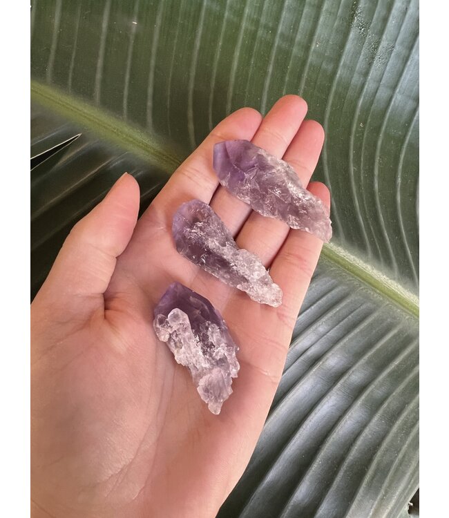 Rough Elestial Amethyst/Bahia Amethyst Points, 3 Sizes Individual