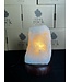 Milky Quartz Lamp, wooden base with Standard bulb/cord, #31, 1.84kg *disc.*