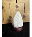Milky Quartz Lamp, wooden base with Standard bulb/cord, #38, 1.998kg *disc.*