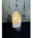 Milky Quartz Lamp, wooden base with Standard bulb/cord, #39, 1.69kg *disc.*