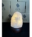 Milky Quartz Lamp, wooden base with Standard bulb/cord, #42, 1.86kg *disc.*