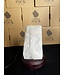 Milky Quartz Lamp, wooden base with Standard bulb/cord, #46, 1.69kg *disc.*