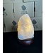 Milky Quartz Lamp, wooden base with Standard bulb/cord, #47, 1.748kg *disc.*