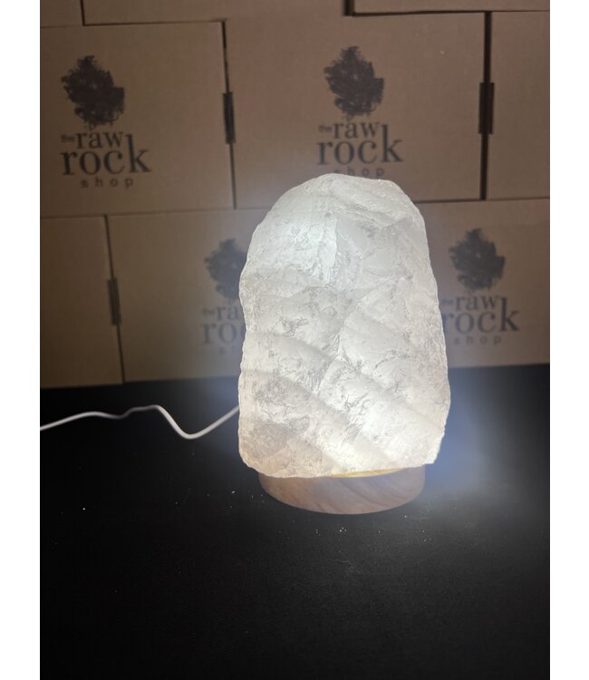 Rose Quartz Lamp, with LED USB base, #3, 2.408kg *disc.*