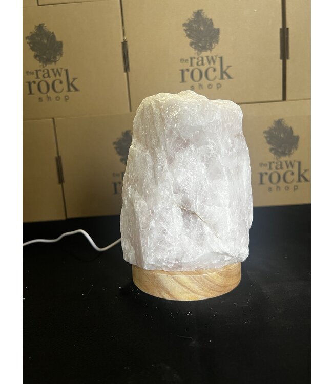 Rose Quartz Lamp, with LED USB base, #14, 2.21kg *disc.*