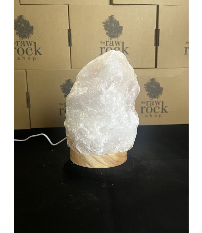 Rose Quartz Lamp, with LED USB base, #16, 2.172kg *disc.*