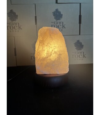 Rose Quartz Lamp, wooden base with Standard bulb/cord, #28, 2.01kg *disc.*